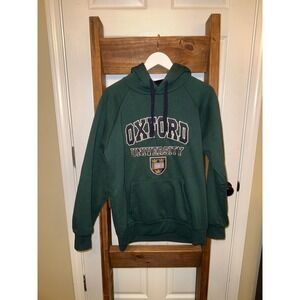 Oxford University Green Hoodie Pullover Sweatshirt Official Merchandise Men's M